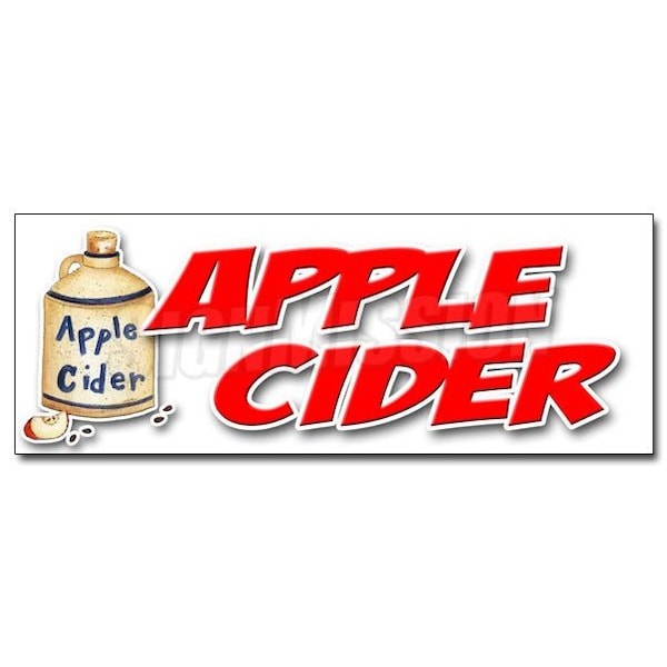 APPLE CIDER DECAL sticker fresh orchard produce picked homemade ripe, D-24 Apple Cider